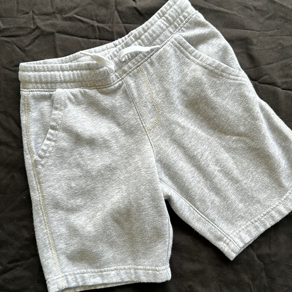 Little boys heather gray sweat shorts